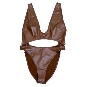 SKIMS Wet Jersey Cutout Bodysuit Copper Women’s Small